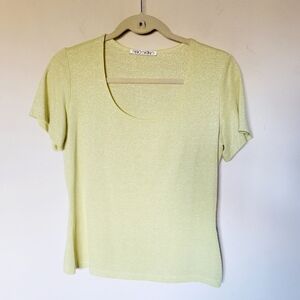 Sno Skins Metallic Scoop Neck Top